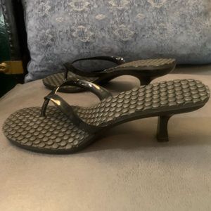 Jeffrey Campbell Black heeled beach/casual slides. Size 7. New, never worn.